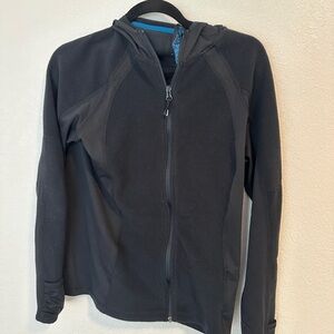 L.L. Bean Black Full-Zip Hoodie Running Fleece Jacket